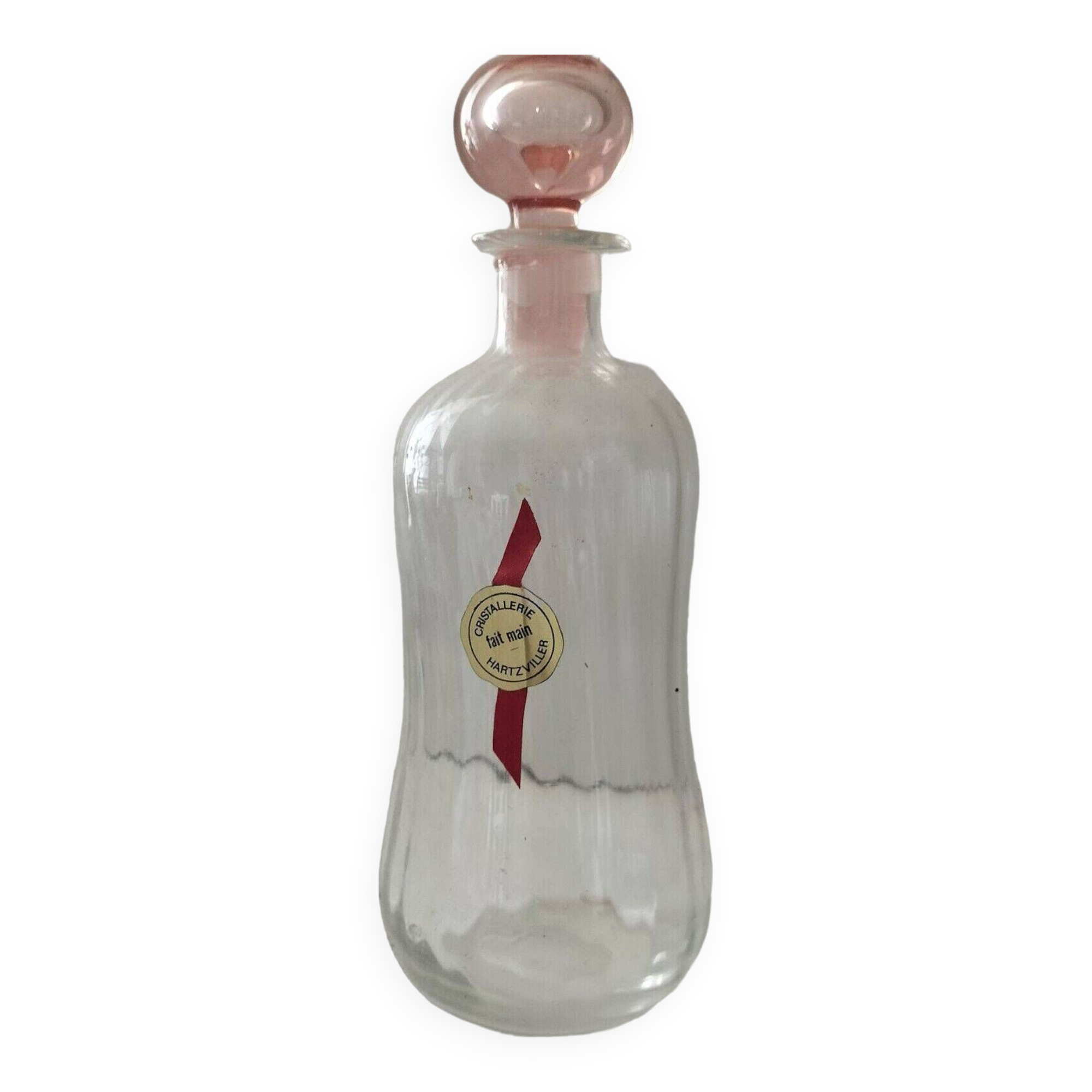 Carafe bottle Cristalerie Hartzviller pink