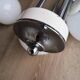 Vintage chandelier 5 opaline glass balls + 2 Space Age Mid-Century wall lights