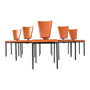 ensemble de 6 chaises - cuir