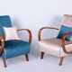 Art Deco Armchairs attributed to J. Halabala for Up Závody, Czech, 1940s, Set of 2