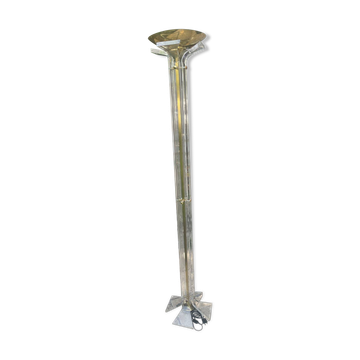 Lampadaire en plexiglass et laiton doré époque xxeme siècle