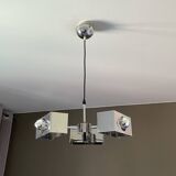 Space age pendant light. 1970. Chrome steel.