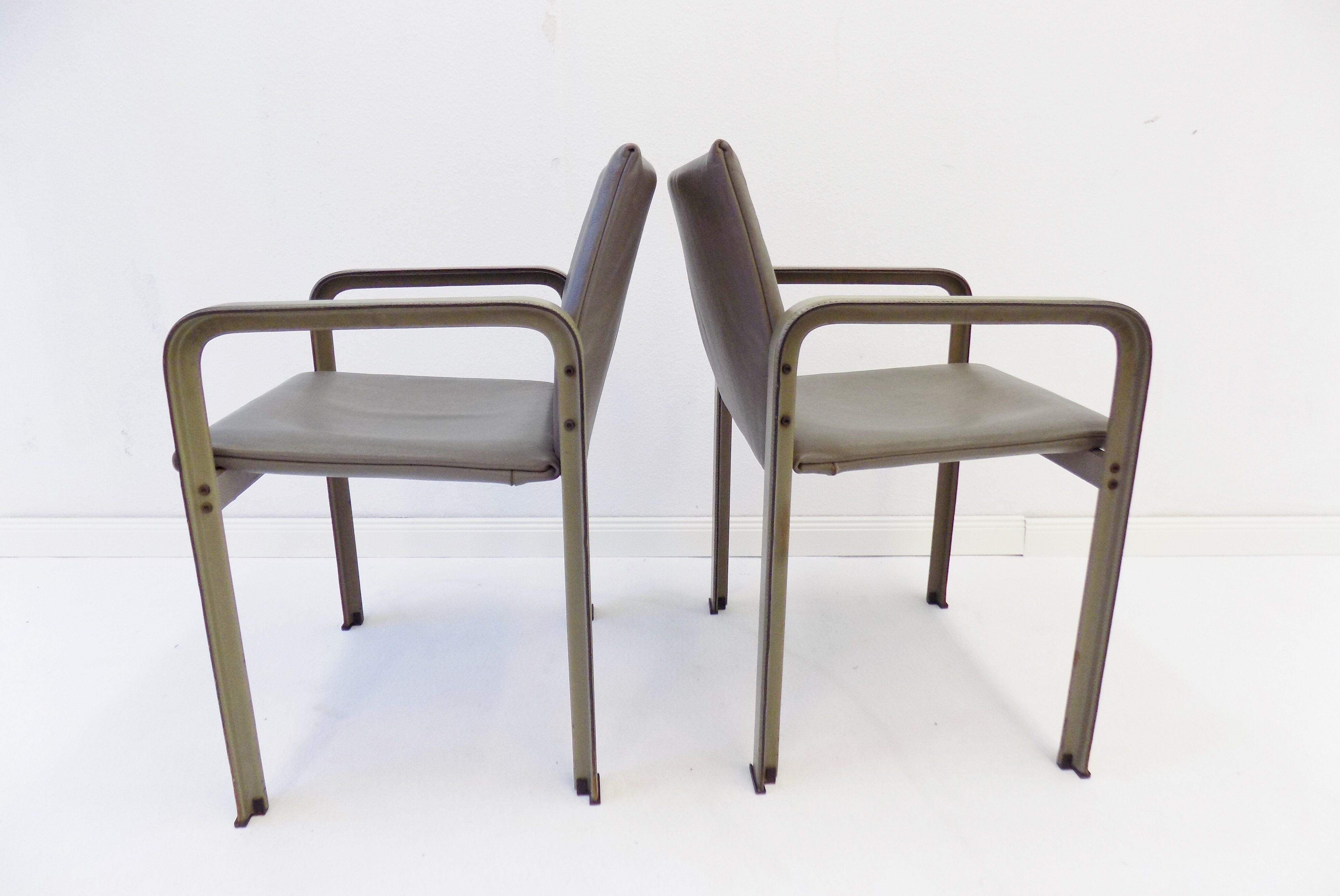 Lot de 2 fauteuils en cuir Matteo Grassi Golfo Dei Poeti