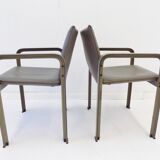 Lot de 2 fauteuils en cuir Matteo Grassi Golfo Dei Poeti