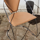 Arrben nude and chrome chairs