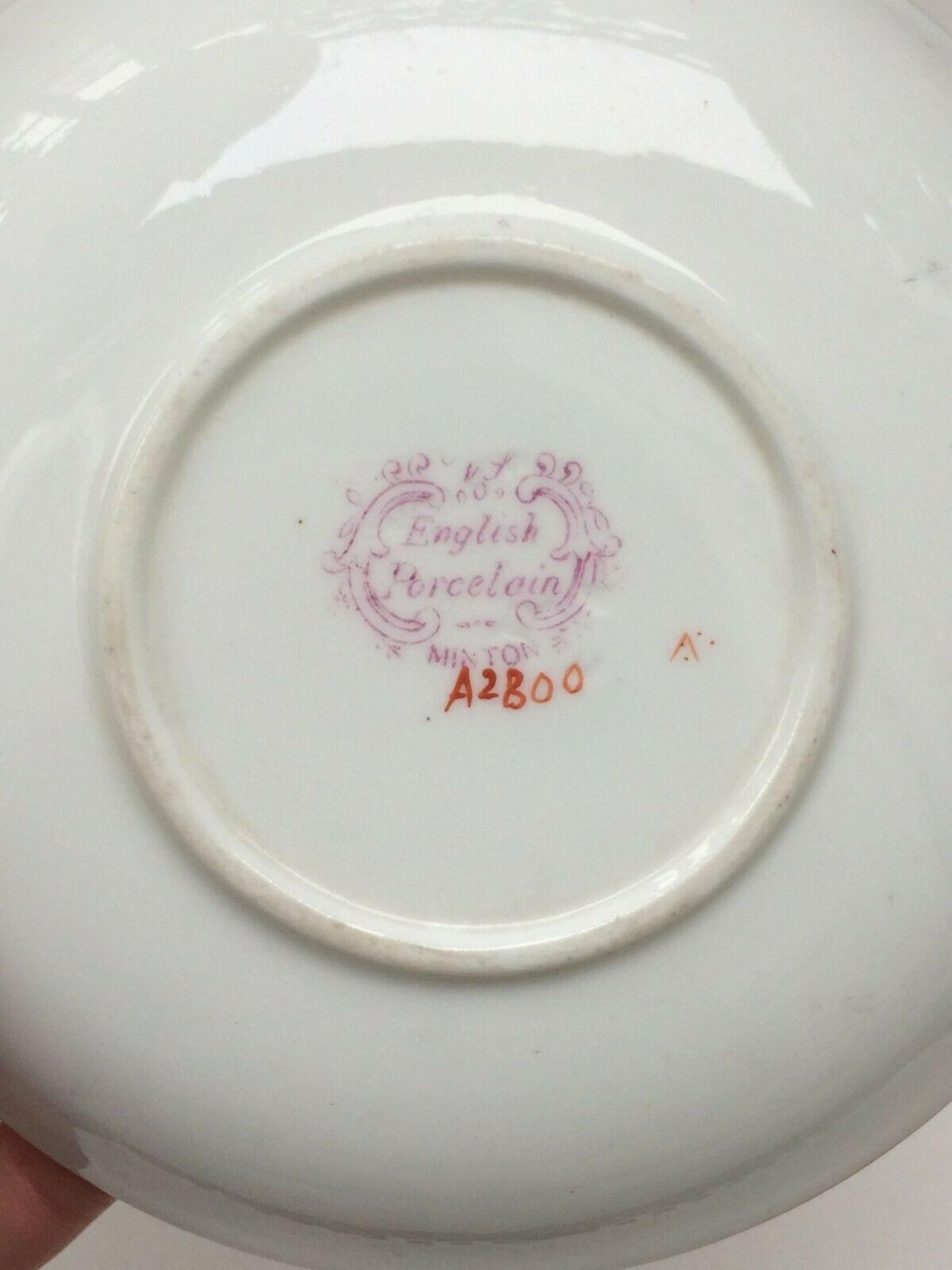 Minton 19th-century English porcelain flower under-cup