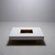 Coffee table with integrated brass bar by Willy Rizzo, Italy, 1970s