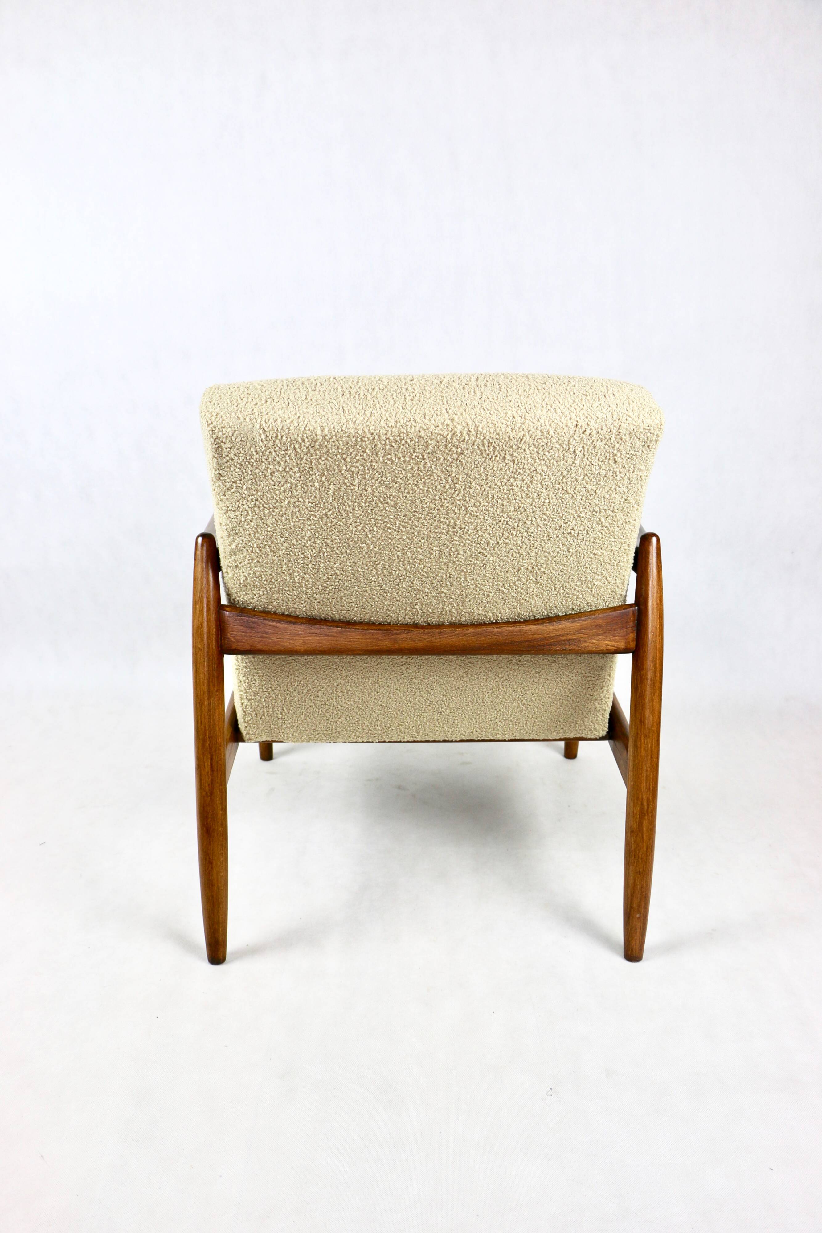 GFM-64 Armchair in Beige Bouclé attributed to Edmund Homa, 1970s