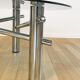 Round coffee table in chrome and smoked glass, 1970s
