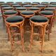 Series of 16 curved wooden bar stools dlg Thonet Baumann Fischel