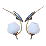 Pair of vintage wall lamps house Arlus, vintage, 50s