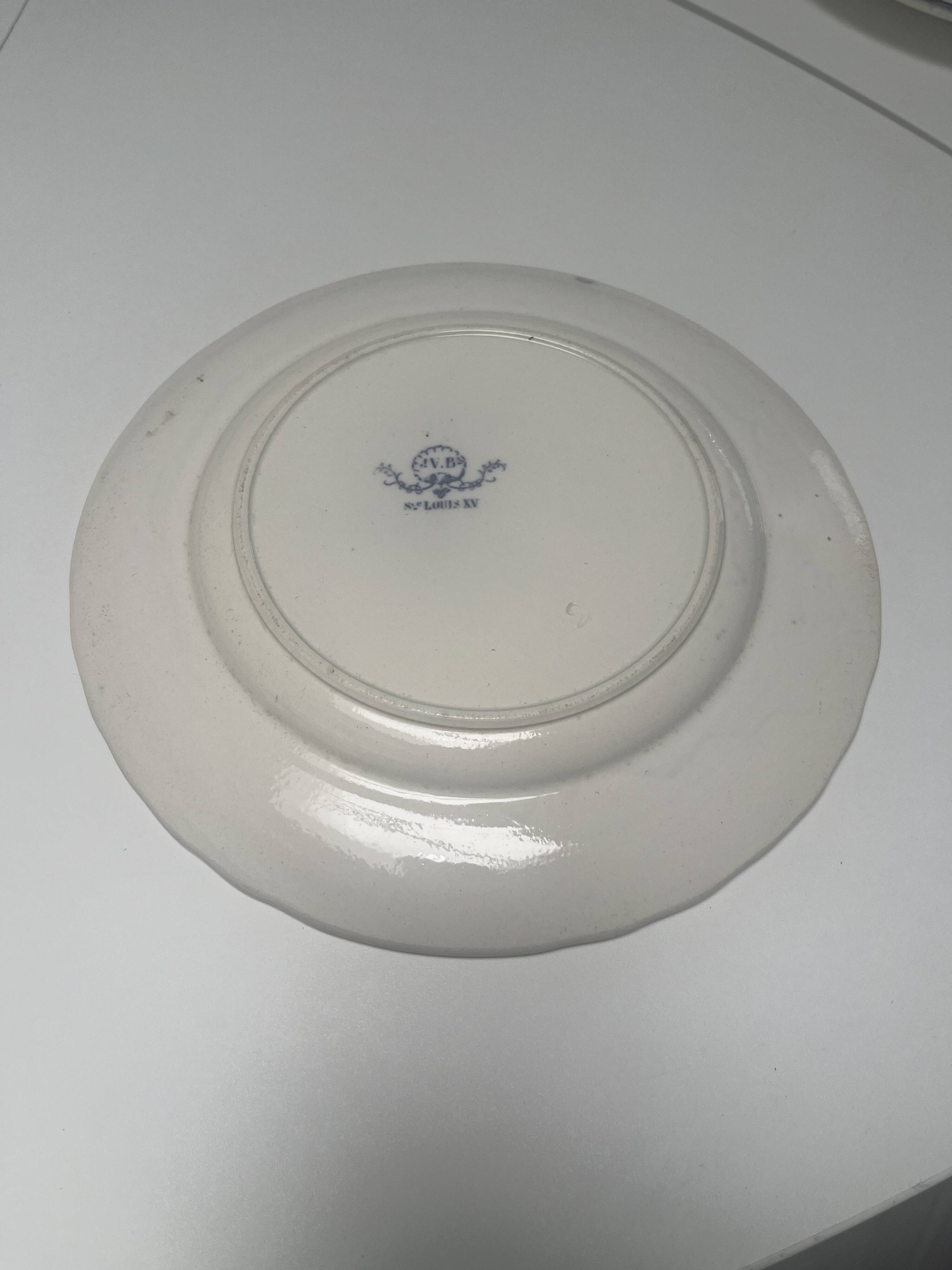 SET OF 12 PLATES - LOUIS XV SERVICE - MANUFACTURER JULES VIEILLARD