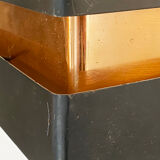 Pendant light in copper and black metal. denmark 1960s