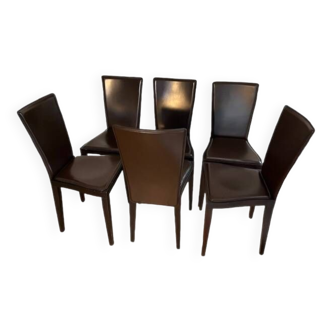 Set of six dining room chairs