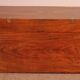 19th-century camphor wood marine chest with double locks and tray in