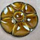Set of 8 Gien oyster plates, magnificent vintage service.