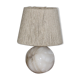 Lampe boule albâtre avec abat-jour corde