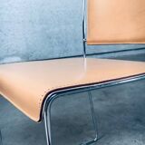 Set of Postmodern Italian Design Leather Dining Chairs by Segis, 1990s