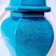 2 blue crackle ceramic desk lamp bases, 1950s