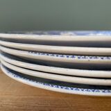 Series of 6 flat plates Iron Earth XIXth