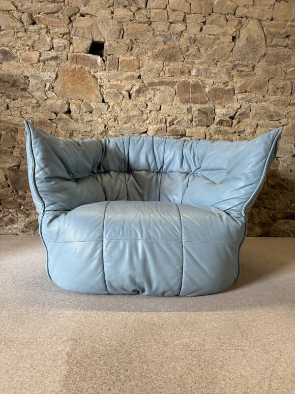 Fauteuil en cuir Brigantin par Michel Ducaroy pour Ligne Roset, 1980
