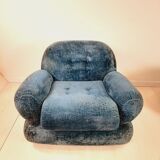 Pair of armchair - vintage - 1960s / 70s - petrol blue color.