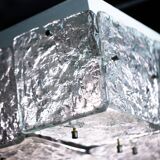 Large Vintage J.T. Kalmar Glass Flush Mount - 1960s Austrian Ceiling Light