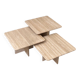 Set of three Italian travertine nesting / side tables, 1970s–1980s