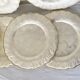 Assiettes nacre et laiton
