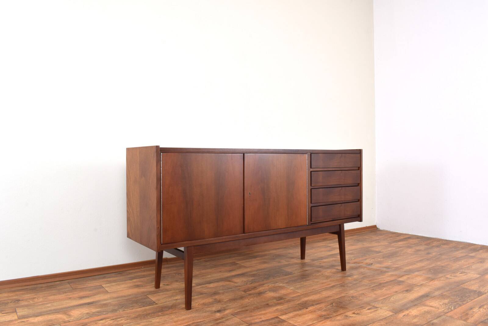Mid-Century Walnut Sideboard by S. Albrecht, 1960s.
