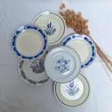 Vintage blue dinner plates
