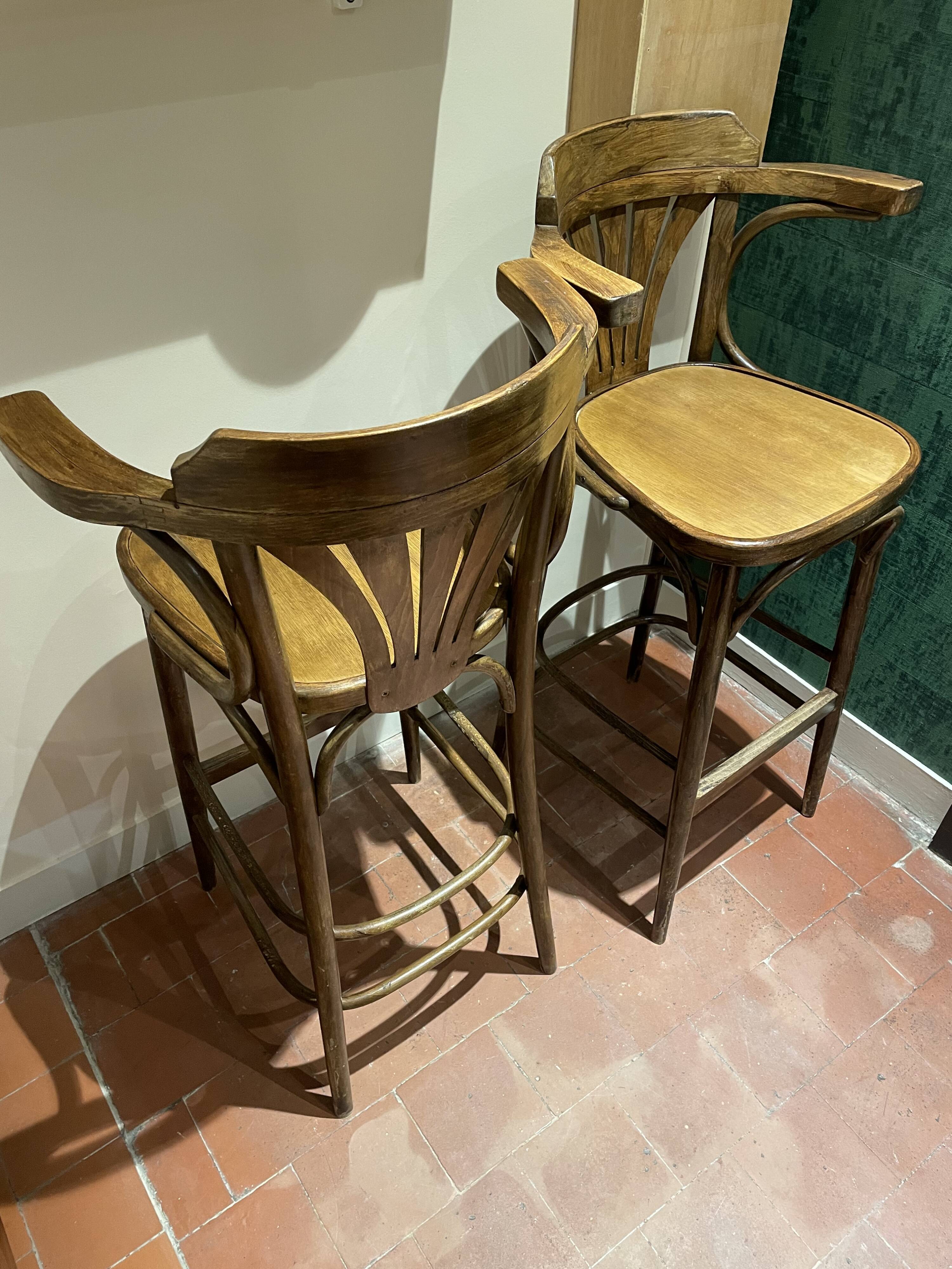Pair of bistro bar chairs