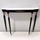 Vintage black lacquered beech console with a portuguese pink marble top, italy