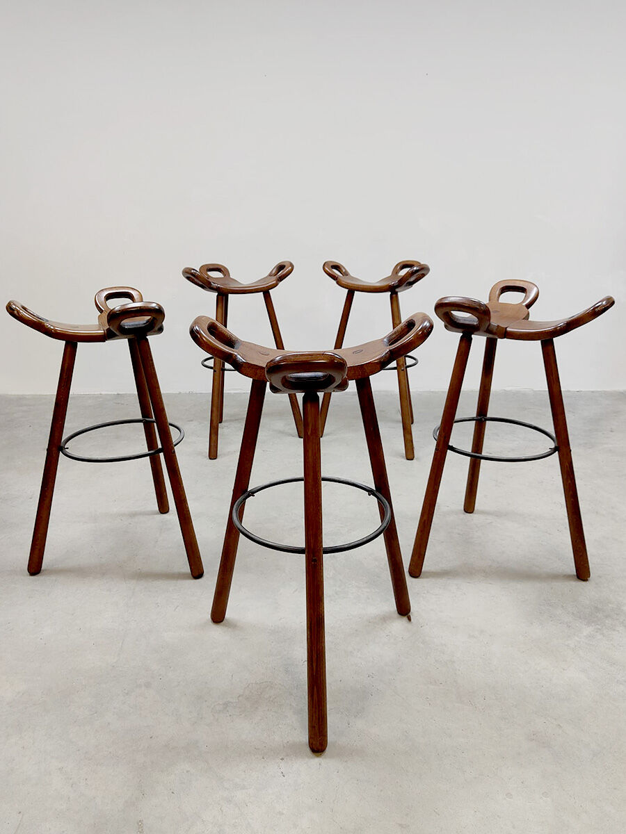 Midcentury brutalist Spanish barstool