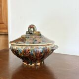 Vintage Brown Stoneware Cassolette Pot by Lucien Talbot de la Borne