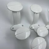 Double white metal coat rack