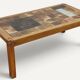 Coffee table by Pierre Chapo in solid elm and ceramic – circa 1960
