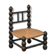 Chaise basse paillée