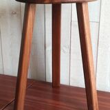 Tabouret bois verni