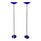 Arteluce Jill – Pair of Blue Murano Glass Floor Lamps / Torchières – King Miranda, 1970s