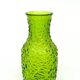 Postmodernist vase, green pressed glass, HSG Prądniczanka, Poland, 1970s