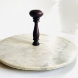 Plateau à fromage marbre et bois vintage