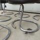 Set of 6 leather Cobra chairs by Giotto Stoppino, 1975