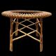 Sun coffee table in rattan and marble from the 50s