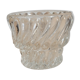 Petit bougeoir en verre moulé