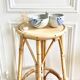 Appetizer server with two stoneware bowls or cups