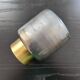 Glass and brass tealight holder