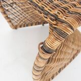 Set of four rattan S-chairs