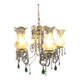 French-style silver chandelier with Swarovski crystal pendants, 1980
