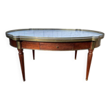 Table basse bouillotte de style Louis XVI à oreilles